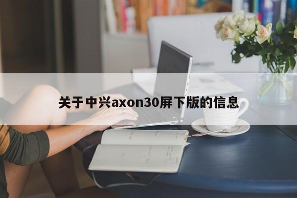 关于中兴axon30屏下版的信息